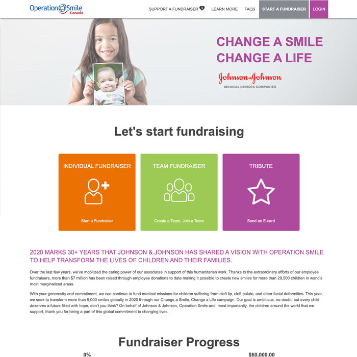 Operation Smile website