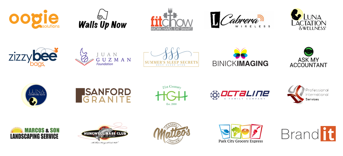 Logos of Fuse Web Design clients