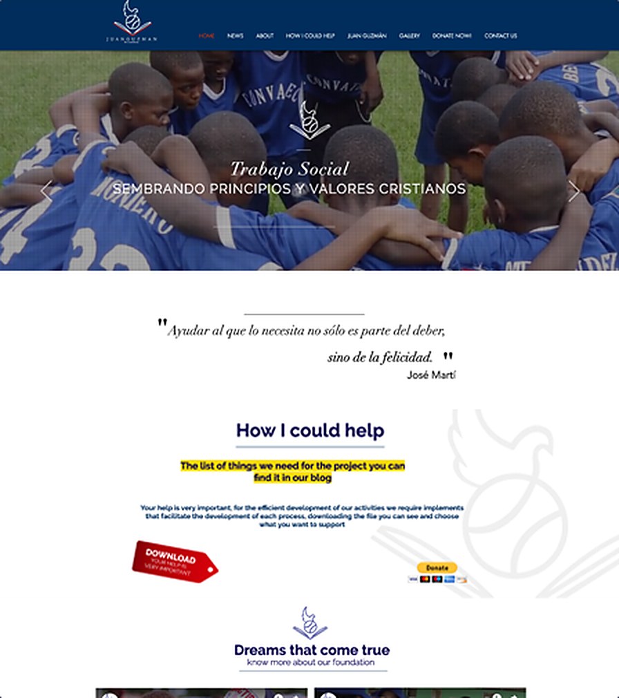 A website before the redesign