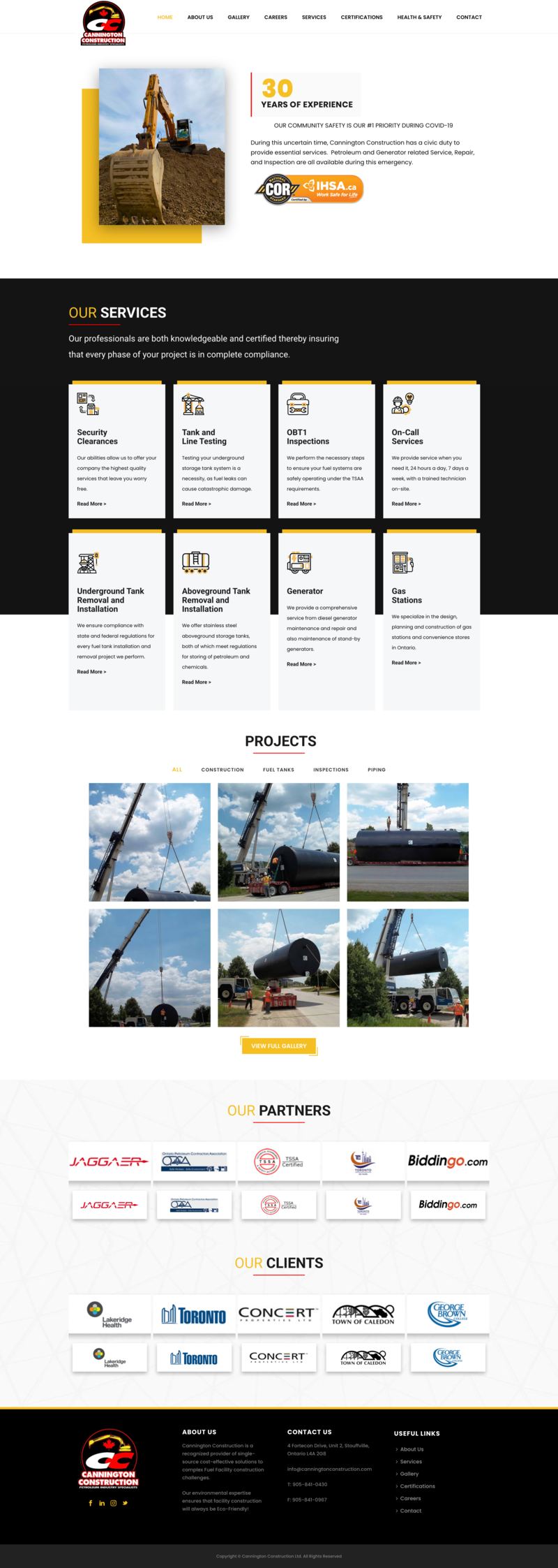 Cannington Construction website