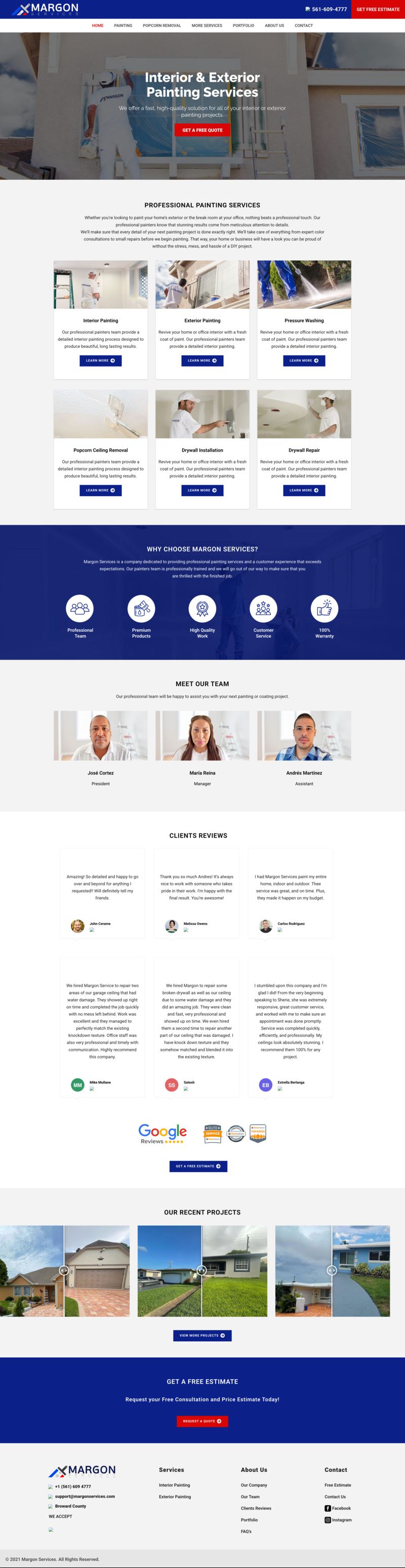 Margon Services website